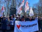 Черкаські «батьківщинівці» вийшли на акцію протесту проти розпродажу землі.